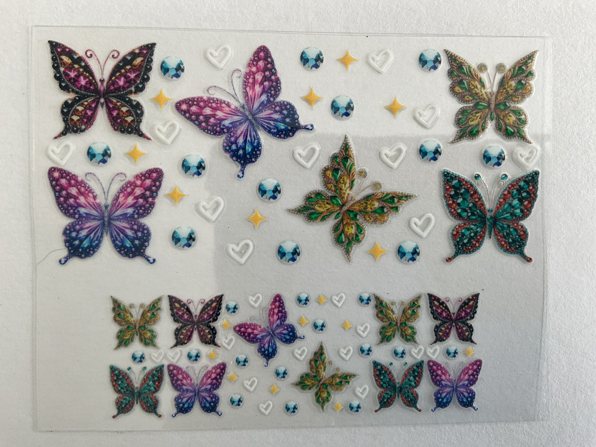 Gemstone Butterflies - Tumbler Keychain Wrap