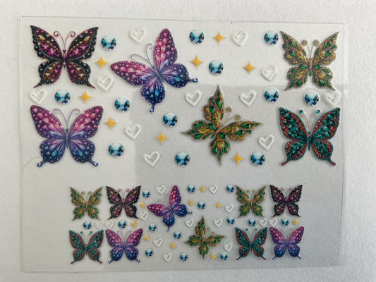 Gemstone Butterflies - Tumbler Keychain Wrap