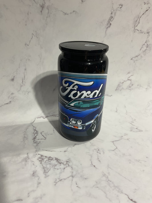 16oz Car - Black Premade NON-Snow Globe Tumbler