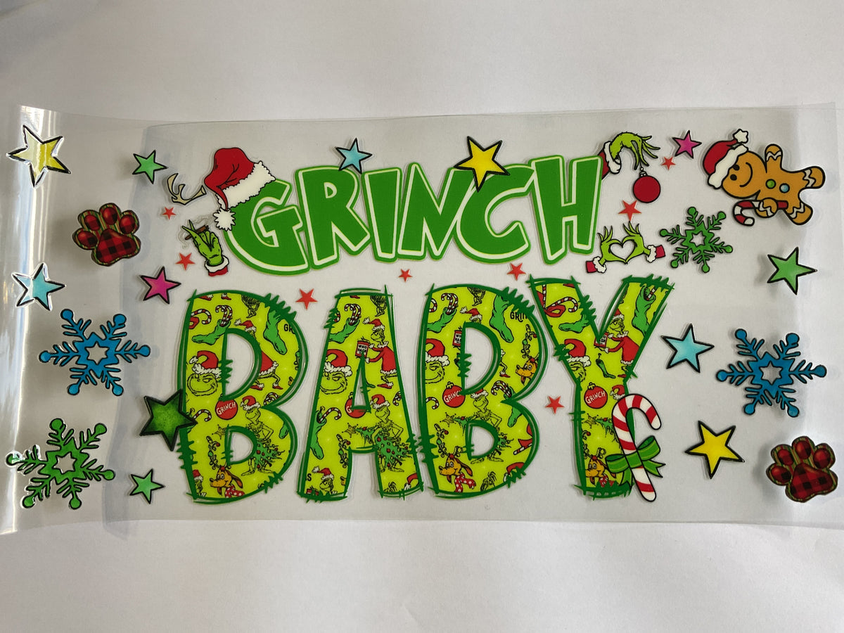 Christmas Grinch Baby - UV DTF