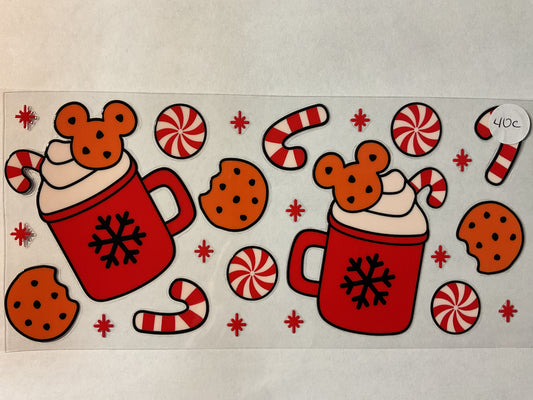 40C - Christmas Hot Chocolate - Tumbler Wrap
