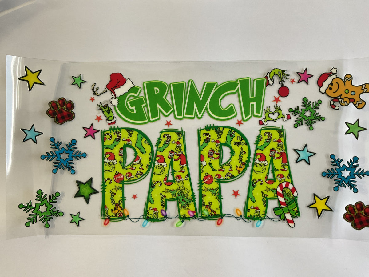 Christmas Grinch Papa - UV DTF