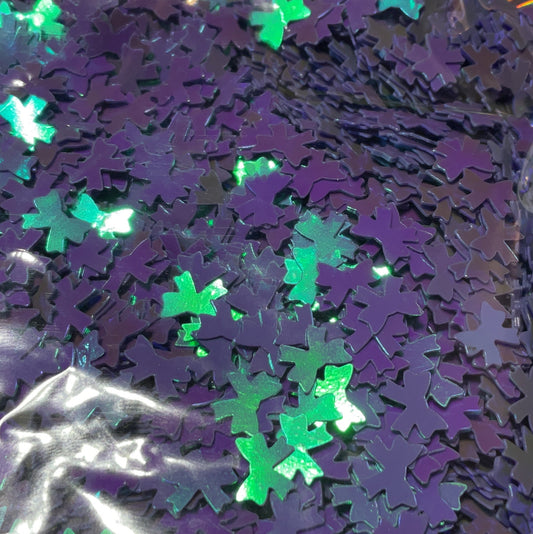 Purple Bows PVC - Glitter Shapes