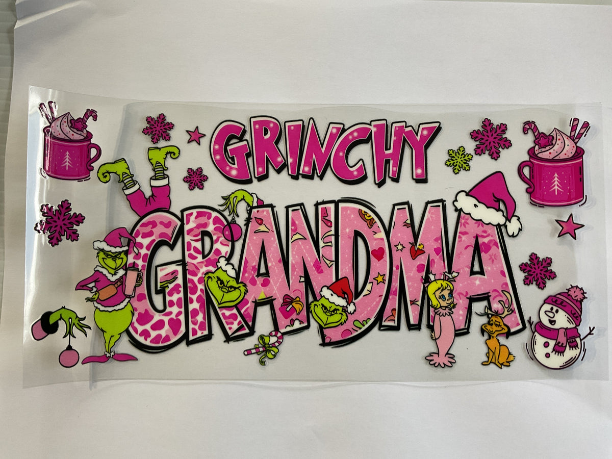 Christmas Grinchy Grandma - UV DTF
