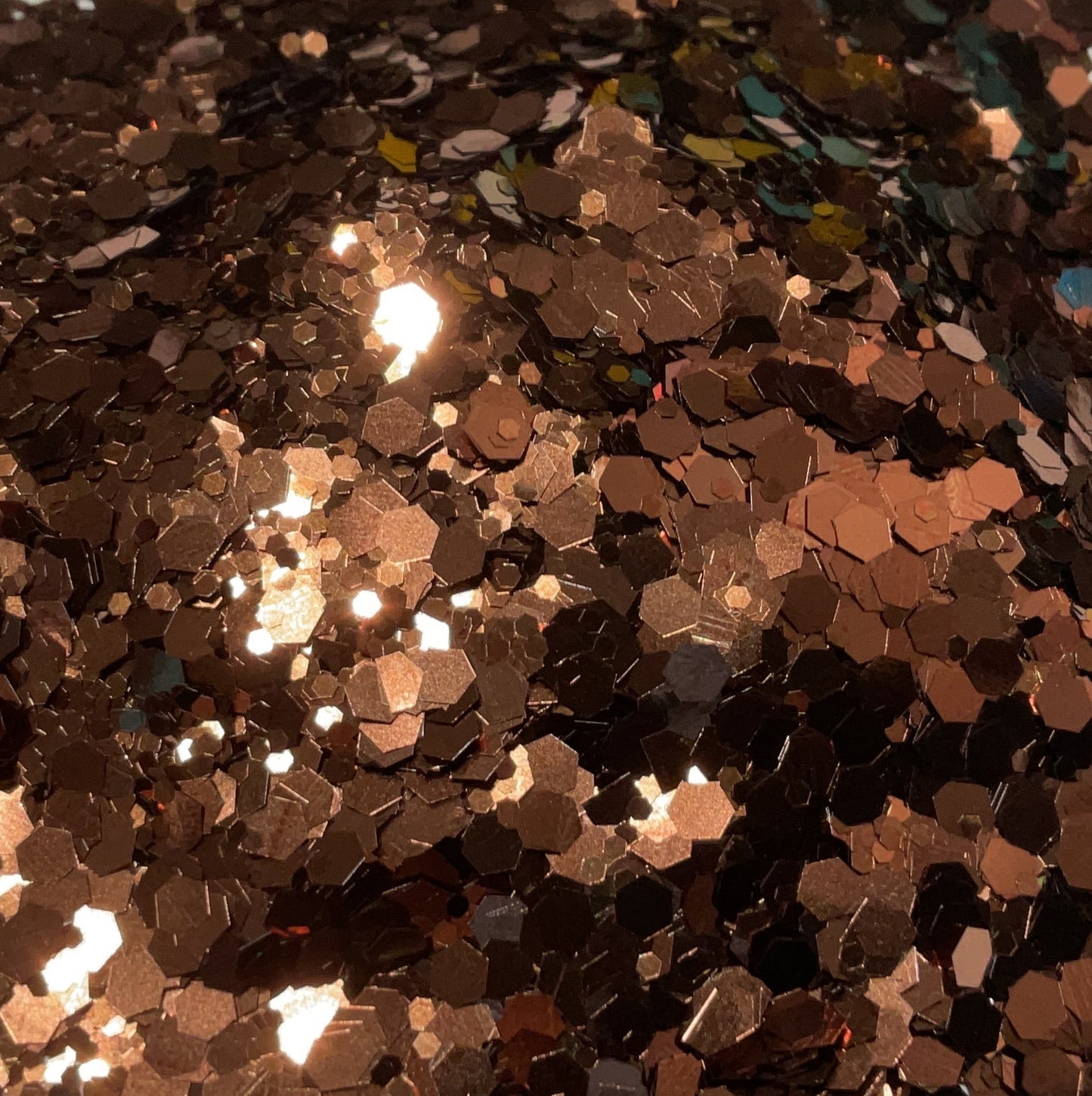 50g Bottles Multishade Brown Chunky Glitter