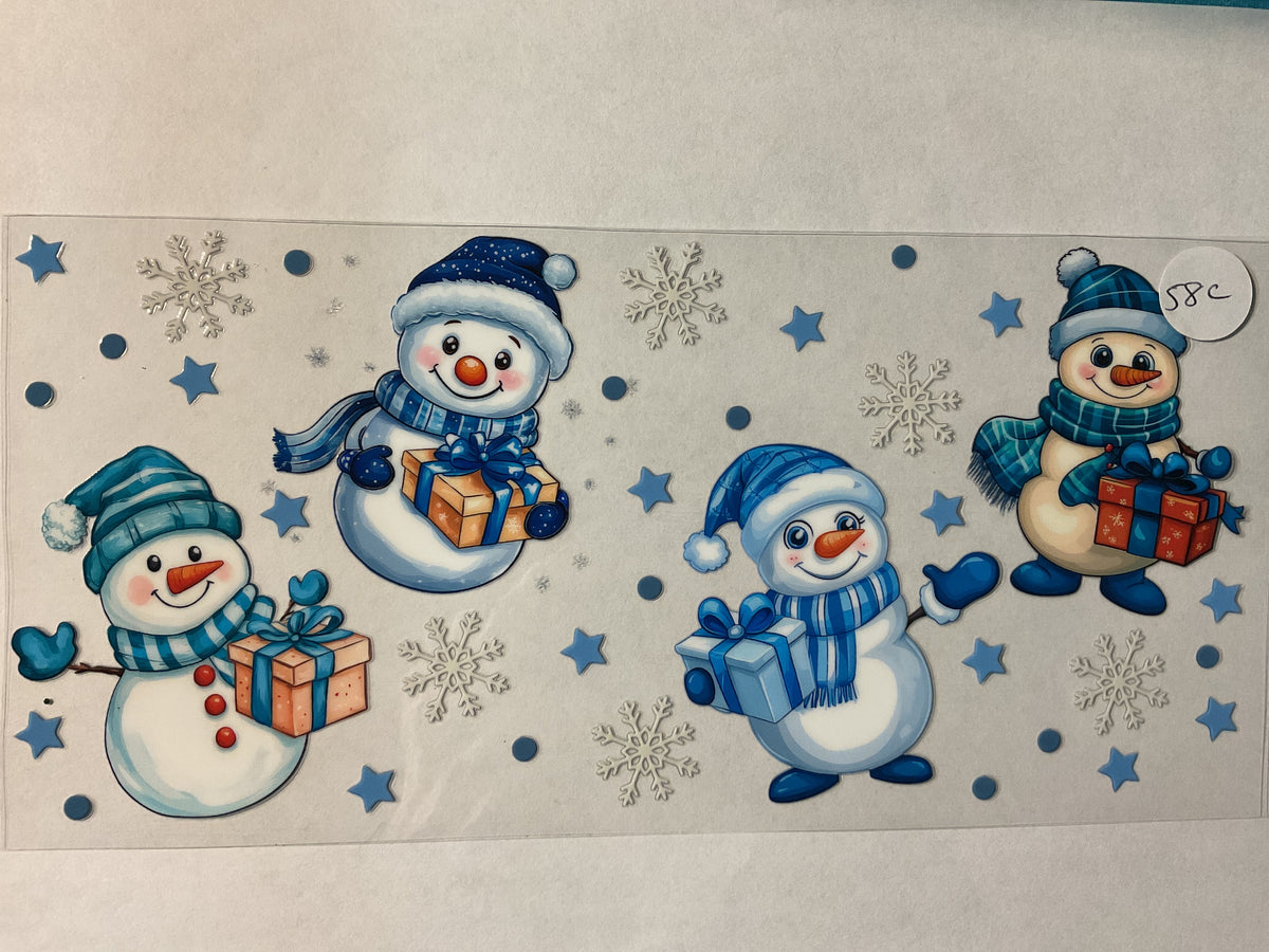 58C - Snowmen  - UV DTF
