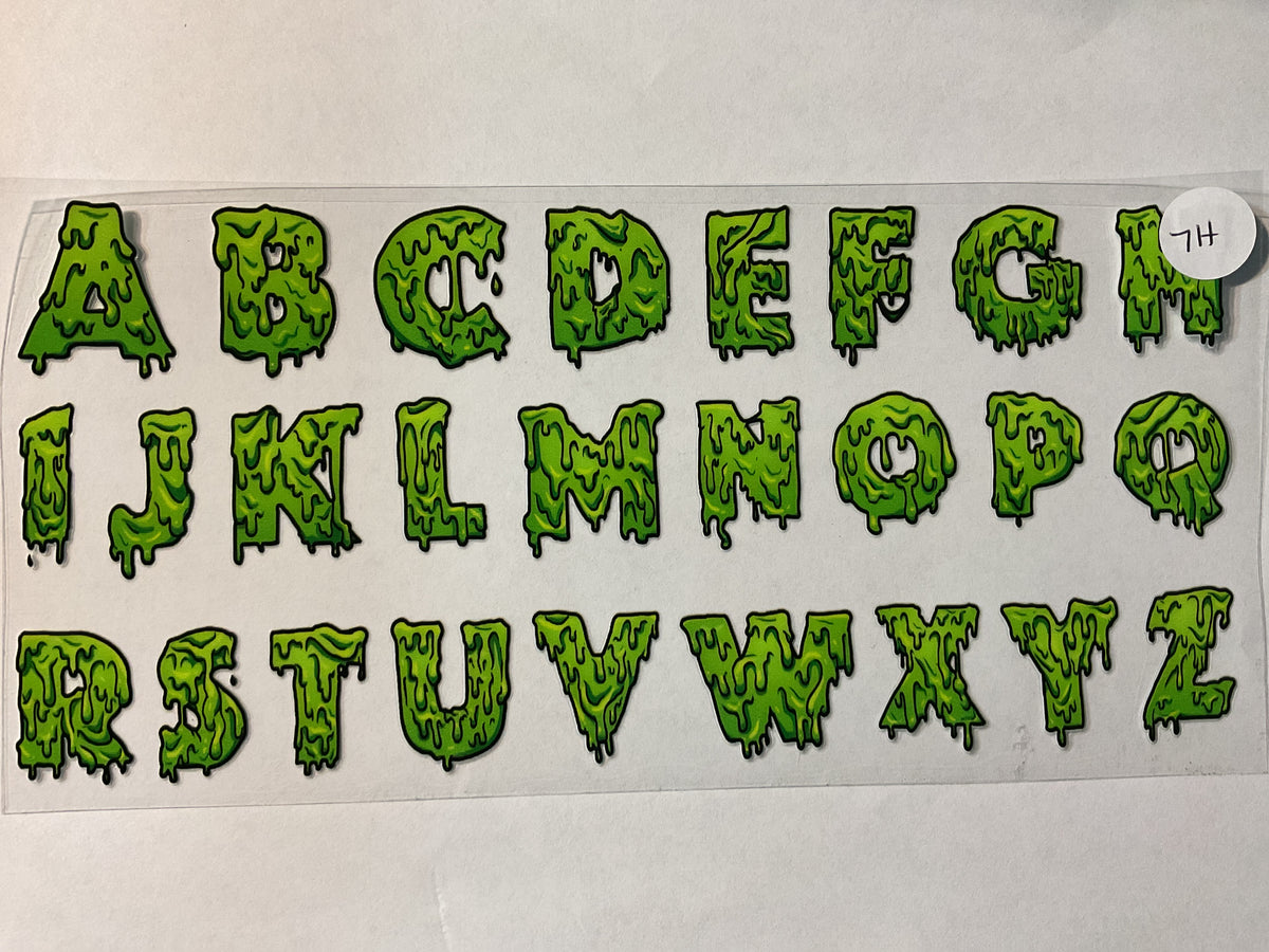 7H - Slime Letters - UV DTF