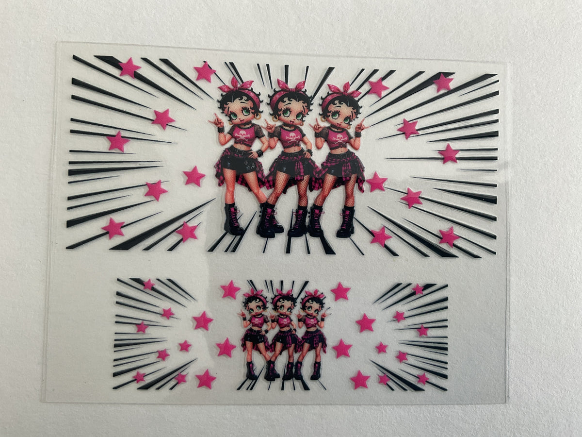 Betty Pink Stars - Tumbler Keychain Wrap