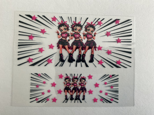 Betty Pink Stars - Tumbler Keychain Wrap