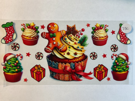 73C - Christmas Cupcakes - UV DTF