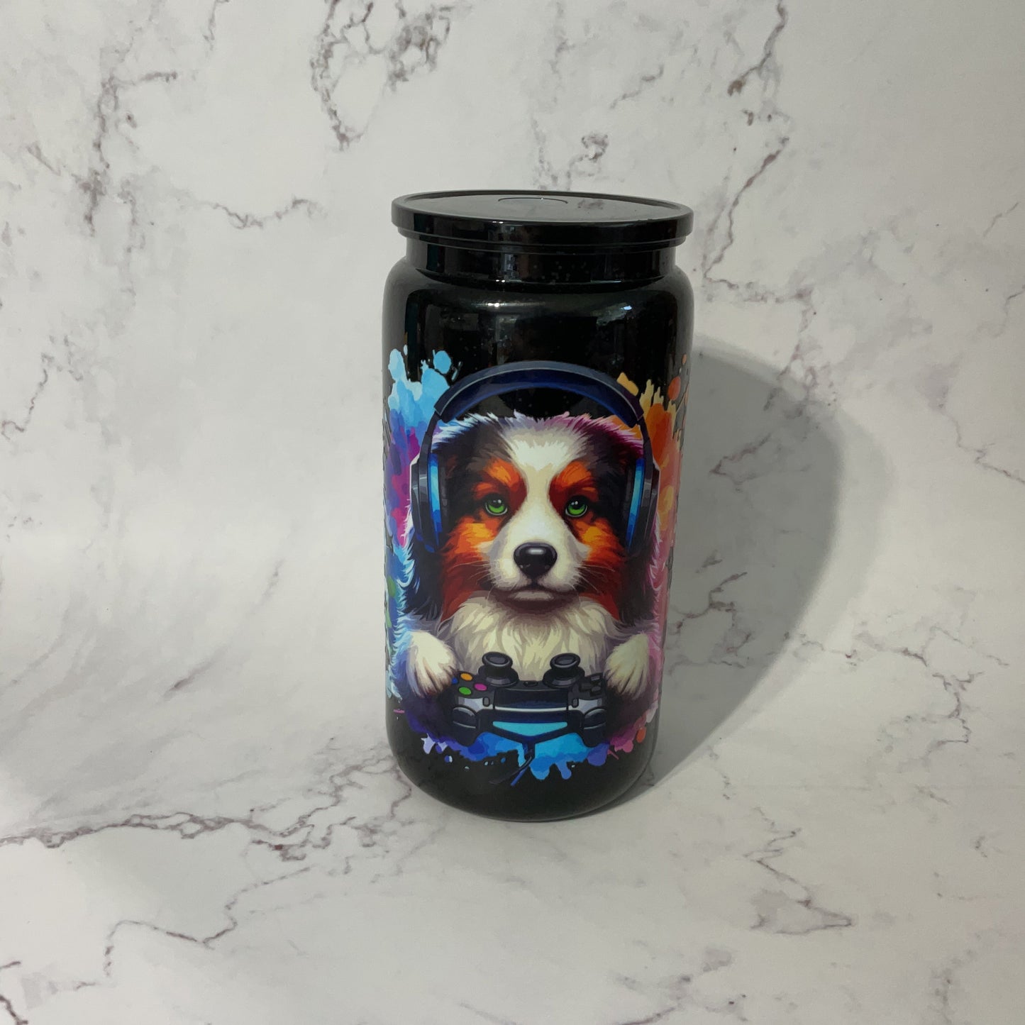 16oz Dog Gamer Tumbler