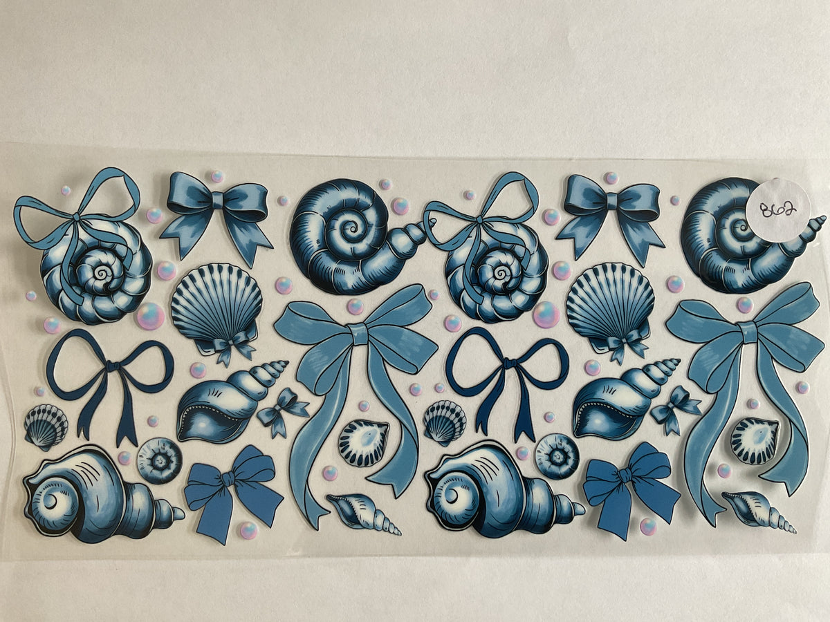 #862 - Blue Shells - UV DTF