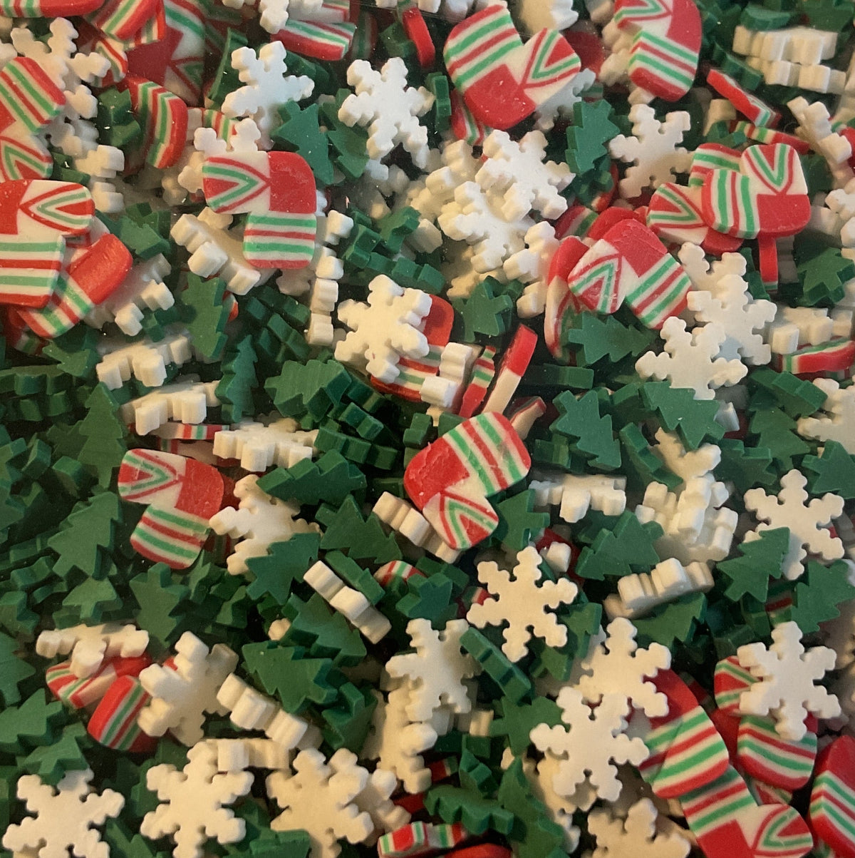 Christmas Snowflake Tree Stocking Mix - Clay Shapes