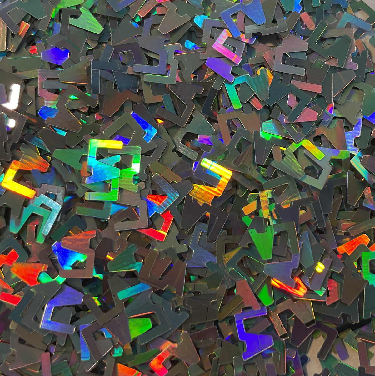 Christmas LA LA LA LA LA Silver Holographic - Glitter Shapes