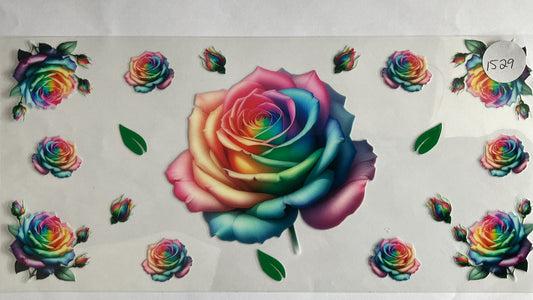 #1529 - Rainbow Roses - UV DTF