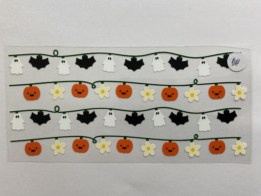 66H - Pumpkins Bats Ghosts - UV DTF