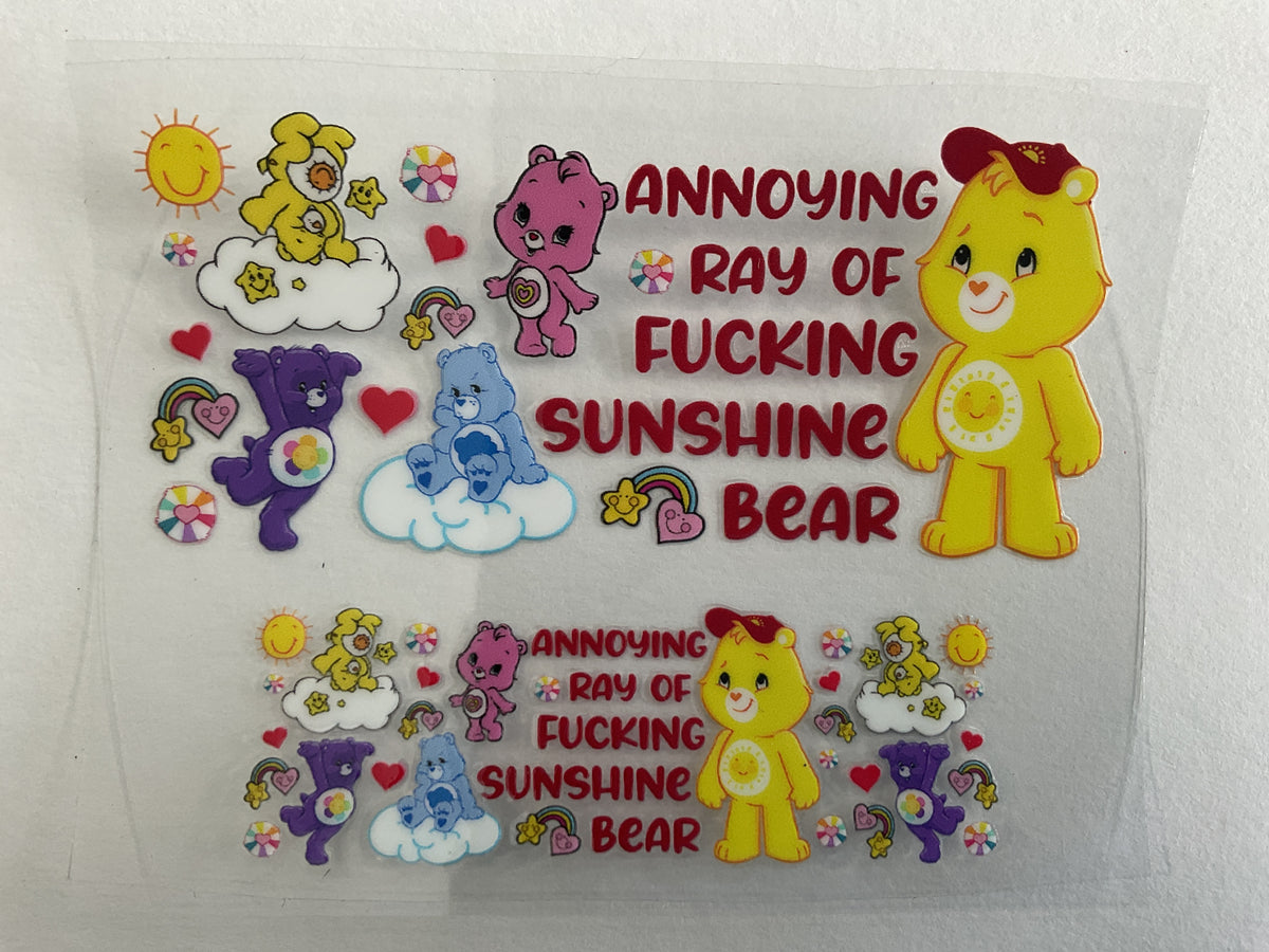 Swear Bear Annoying Ray of Fn Sunshine - Tumbler Keychain Wrap