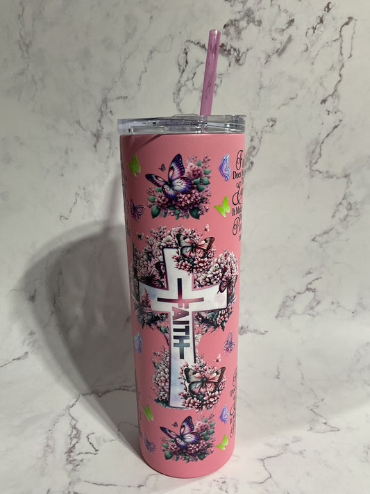 Faith Does Not Make Things Easy It Makes Them Possible - 20oz Stainless Steel Tumbler