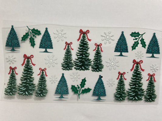 121C - Christmas Trees - Tumbler Wrap