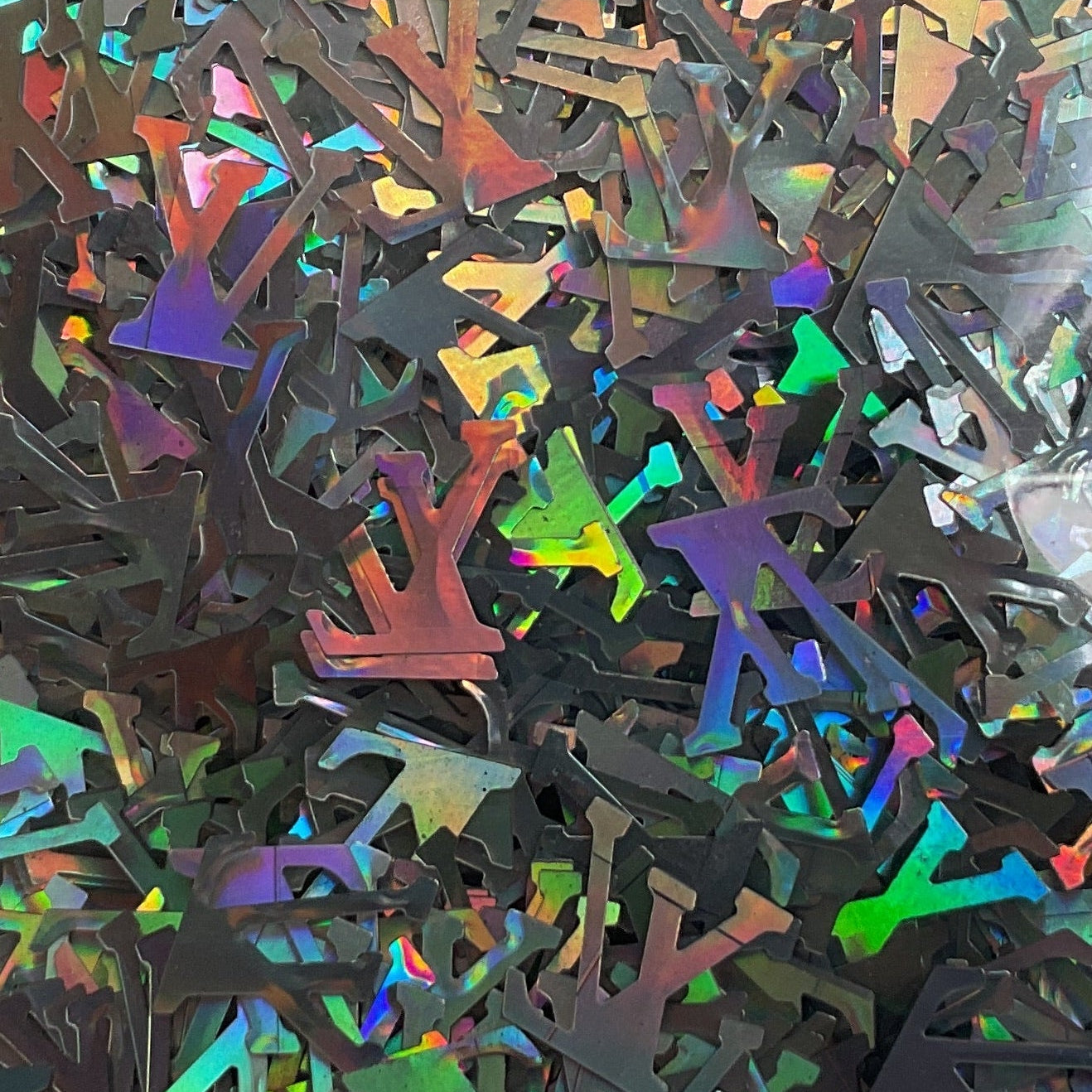 Silver Holographic LV - Glitter Shapes