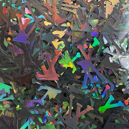 LV Silver Holographic - Glitter Shapes