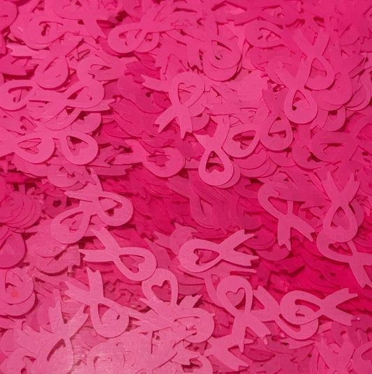 Support Ribbons Pink - Glitter Shapes