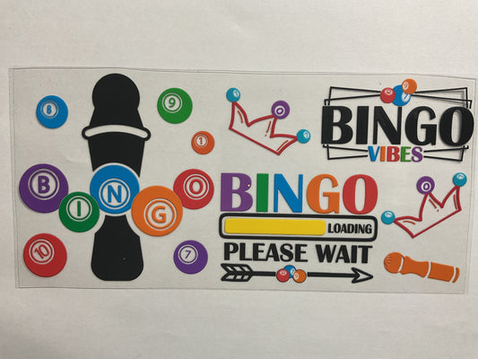 Game Bingo - UV DTF Tumbler Wrap