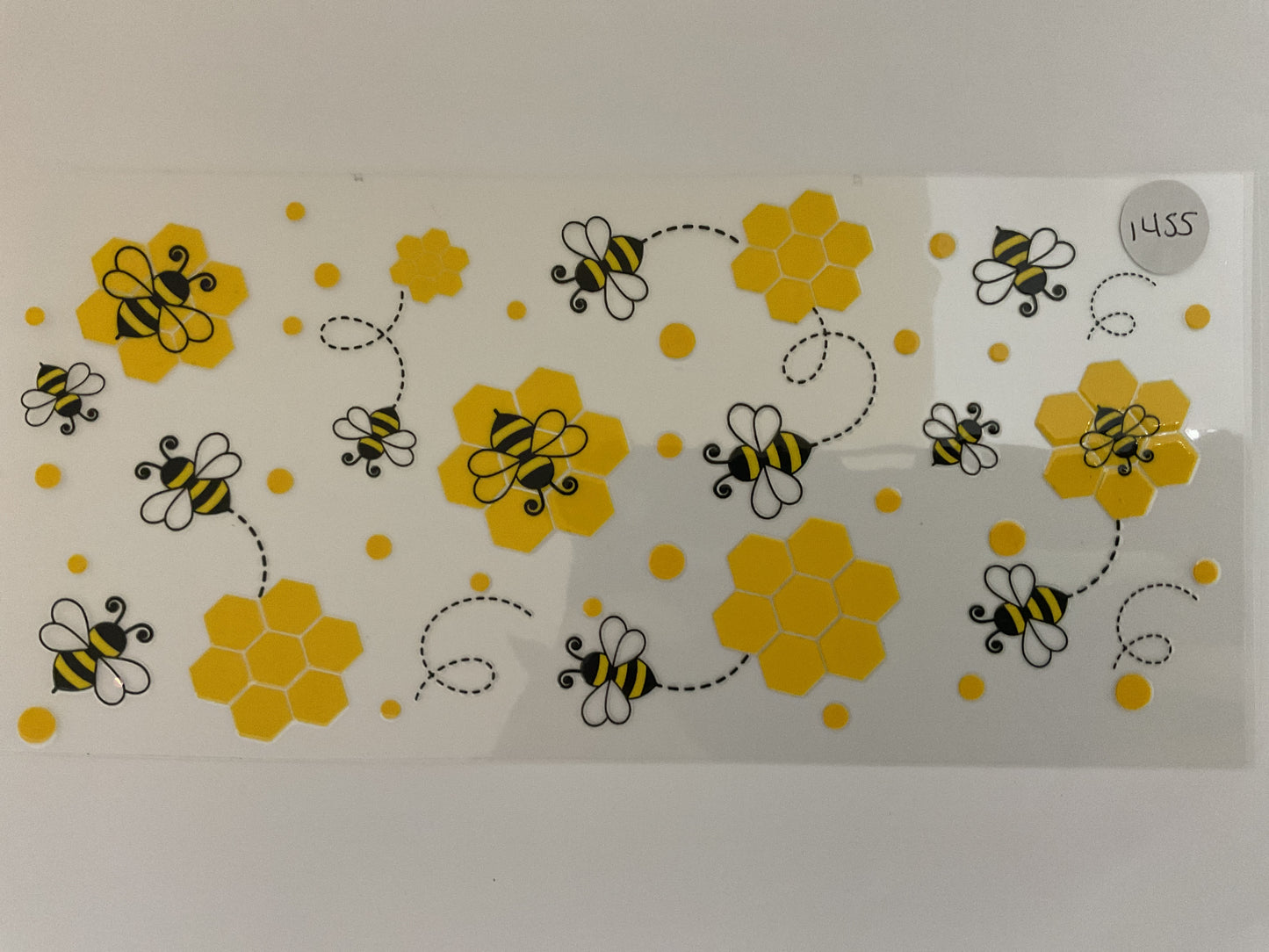 #1455 - Honeycomb Bees - UV DTF