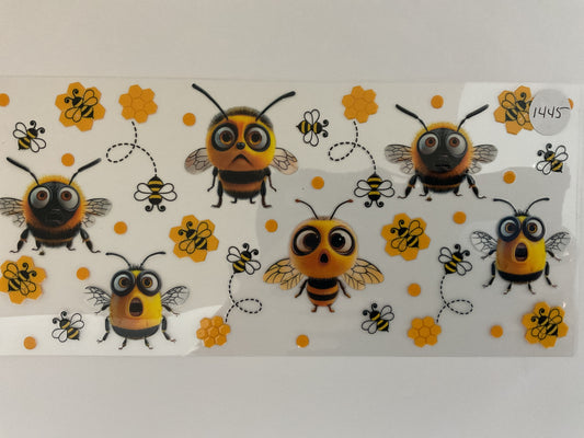 #1445 - Cute Bees - UV DTF