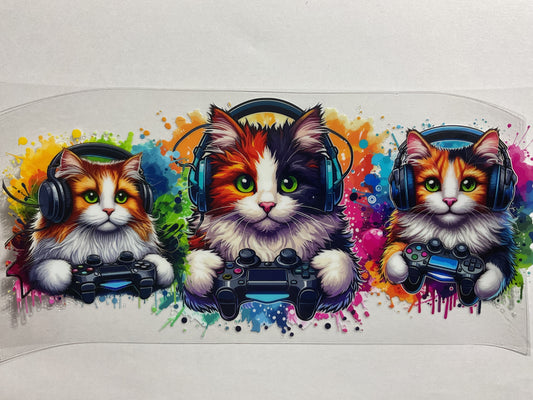 Gamer Cat - UV DTF Tumbler Wrap