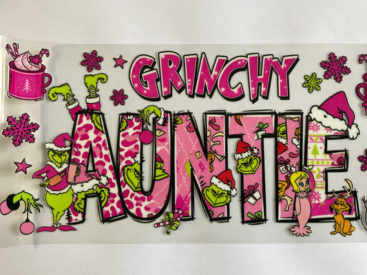 Christmas Grinchy Auntie - UV DTF