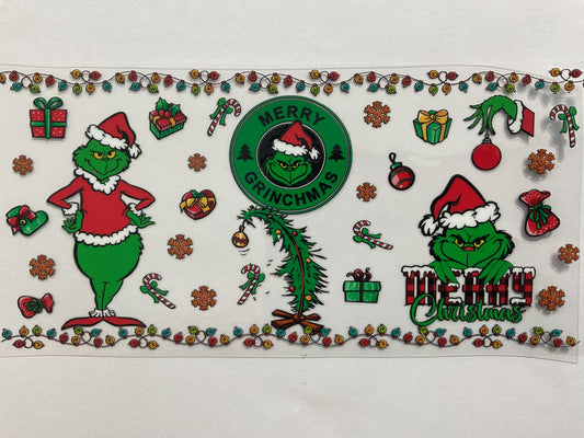 106C - Christmas Green Guy Coffee - Tumbler Wrap