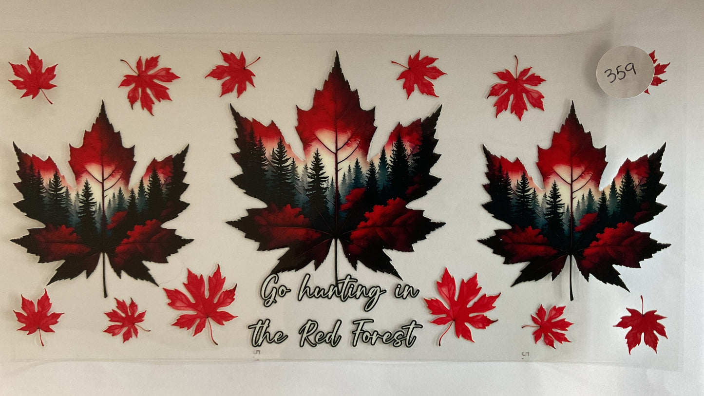 #359 - Maple Leaf - UV DTF Tumbler Wraps
