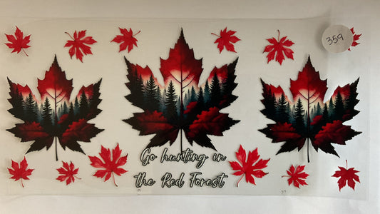 #359 - Maple Leaf - UV DTF Tumbler Wraps