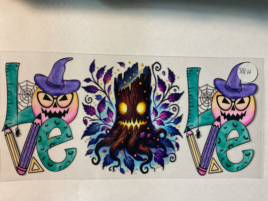 88H - Love Halloween Tree Trunk - UV DTF