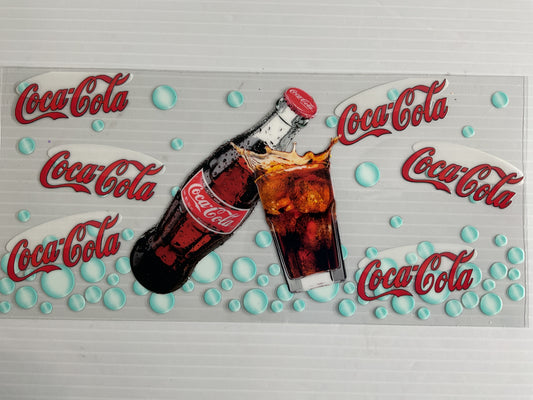 Cola Glass Bottle Bubbles - UV DTF