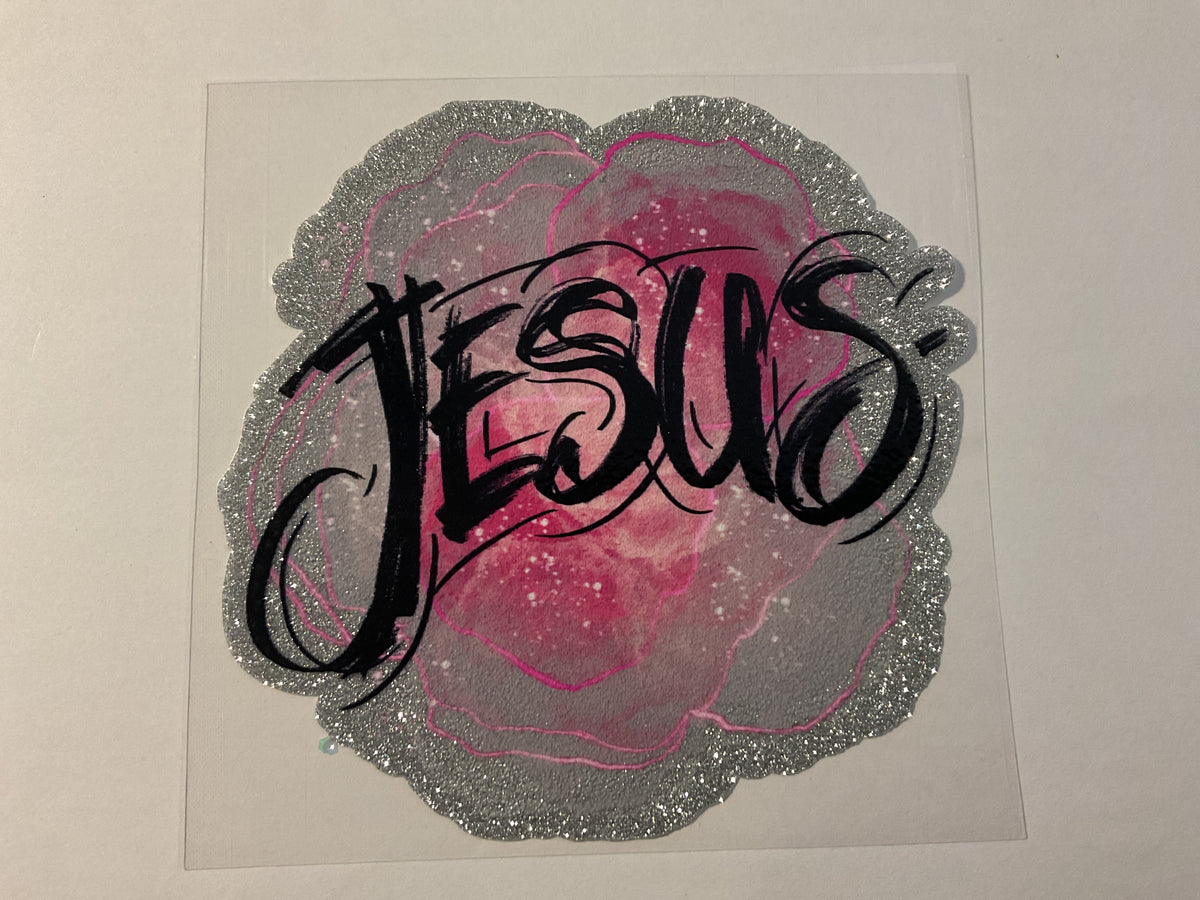 Jesus Glitter - UV DTF