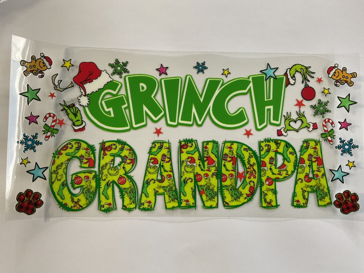 Christmas Grinch Grandpa - UV DTF