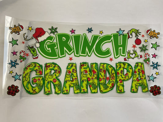 Christmas Grinch Grandpa - UV DTF