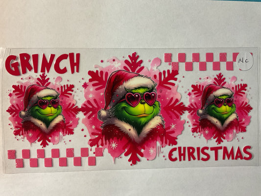 14C - Pink Green Guy Christmas - Tumbler Wrap