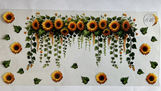 #1525 -  Sunflower Drop Border  - UV DTF