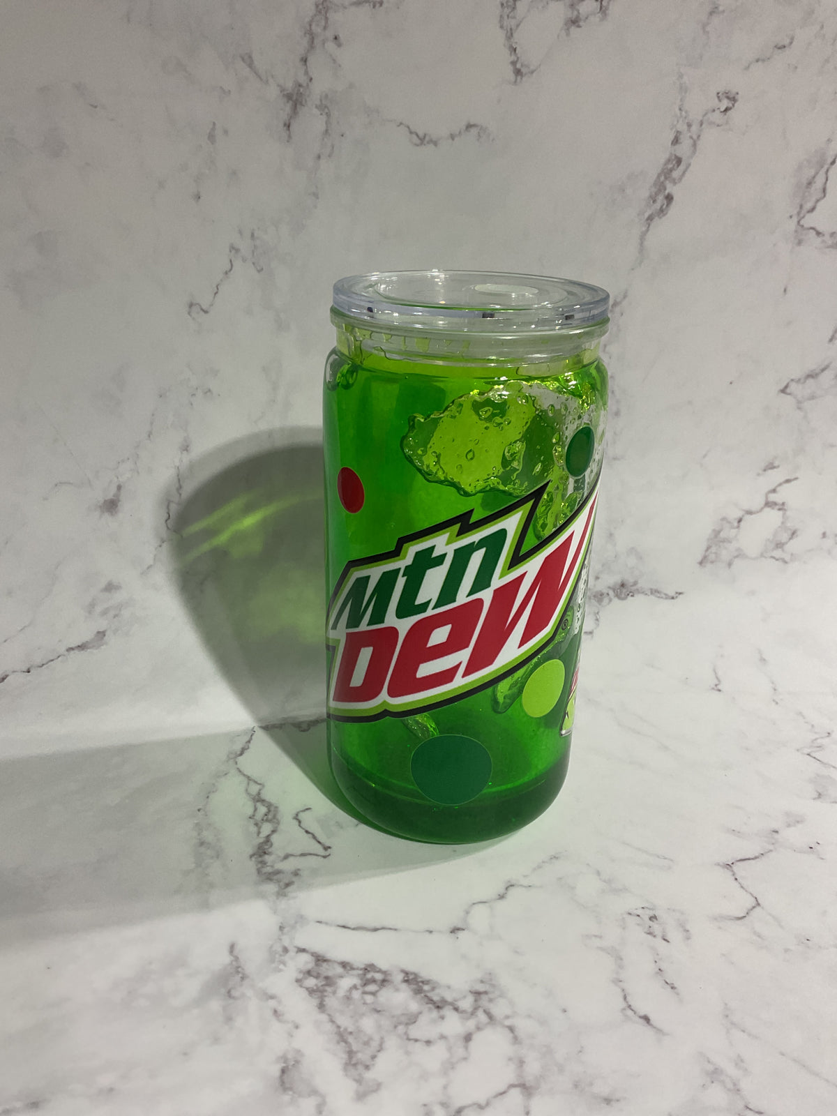 16oz Green Slush - Snow Globe Tumbler