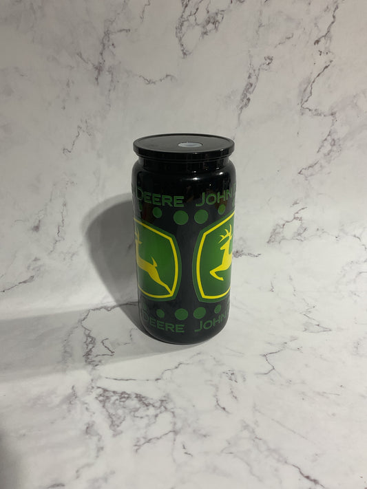 16oz John Tractor - Black Premade NON-Snow Globe Tumbler