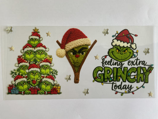 84C - Feeling Extra Grinchy - UV DTF Tumbler Wrap