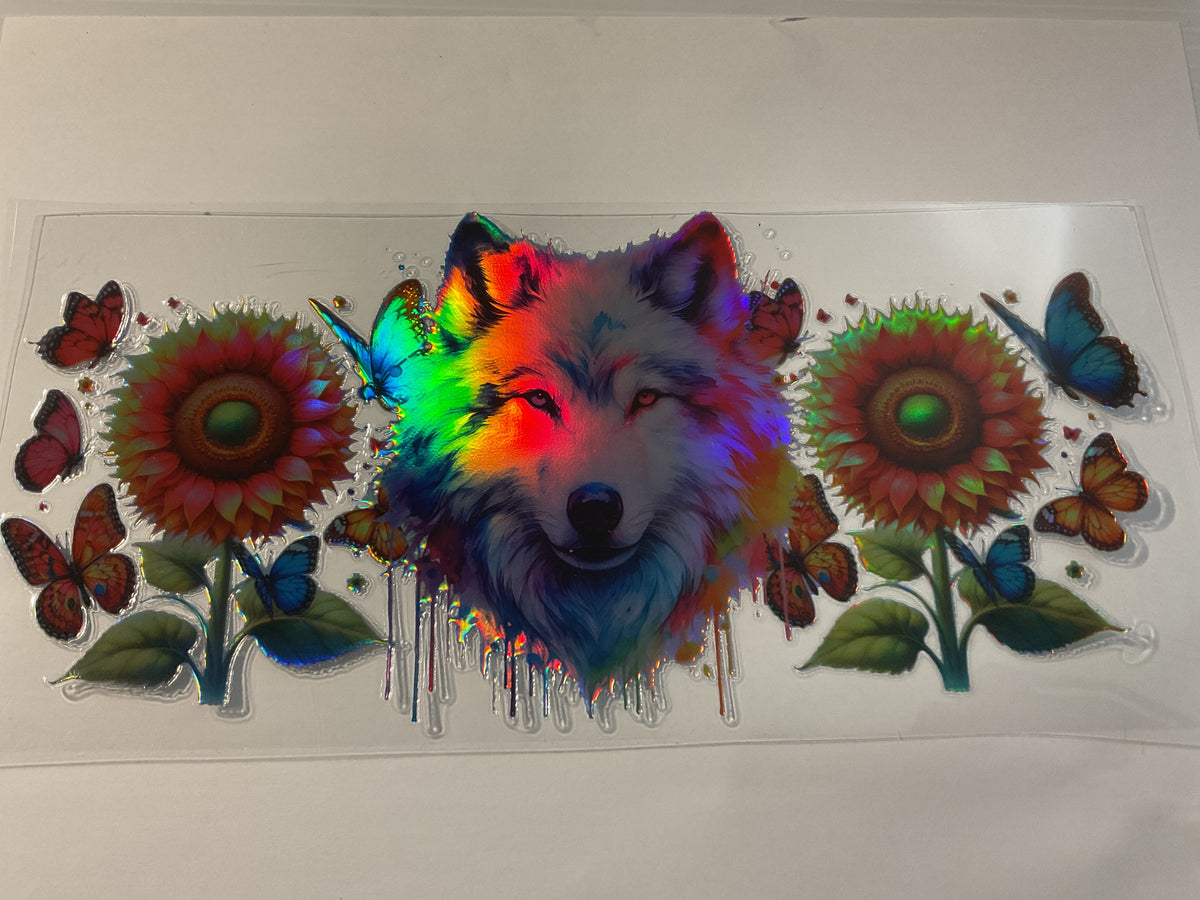 Wolf Holographic - UV DTF