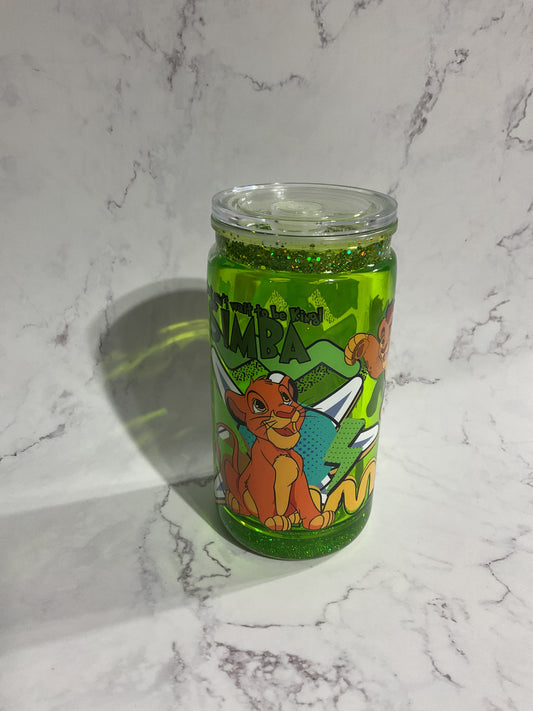 16oz Baby Lion Snow Globe Tumbler