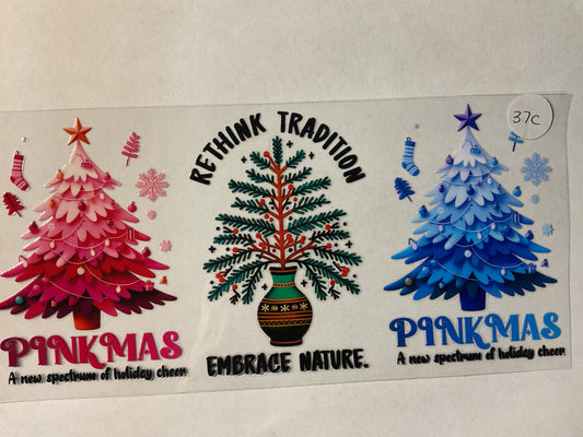 37C - Christmas Trees - UV DTF