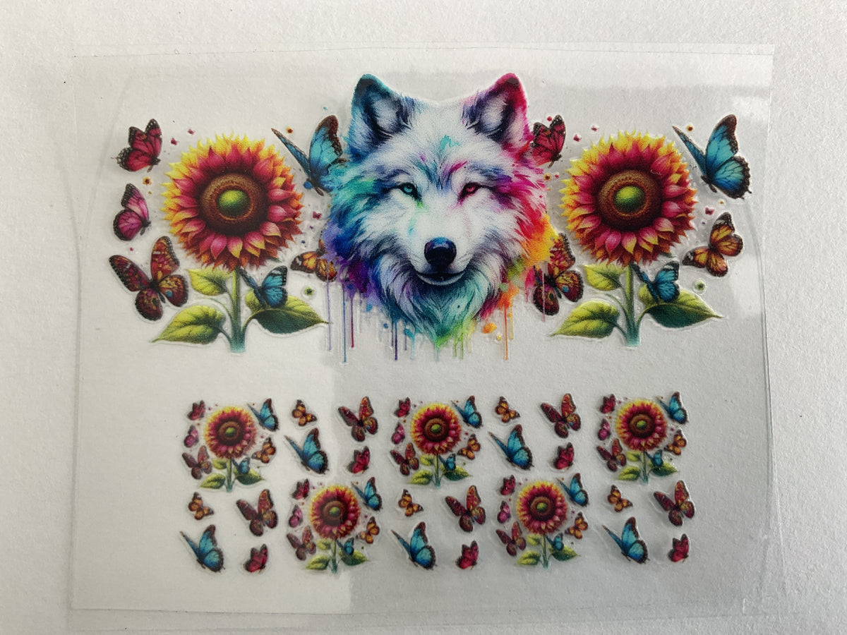 Wolfe Sunflower - Tumbler Keychain Wrap