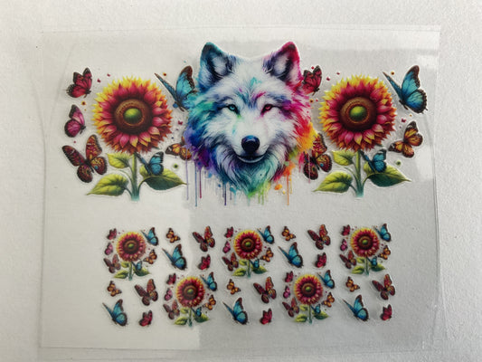 Wolfe Sunflower - Tumbler Keychain Wrap