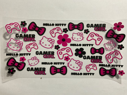 Gamer Girl Pink HK - UV DTF Tumbler Wrap